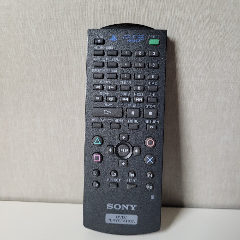 Sony DVD Remote Control PlayStation 2 SCPH-10420 Black Good Retro Gaming Media